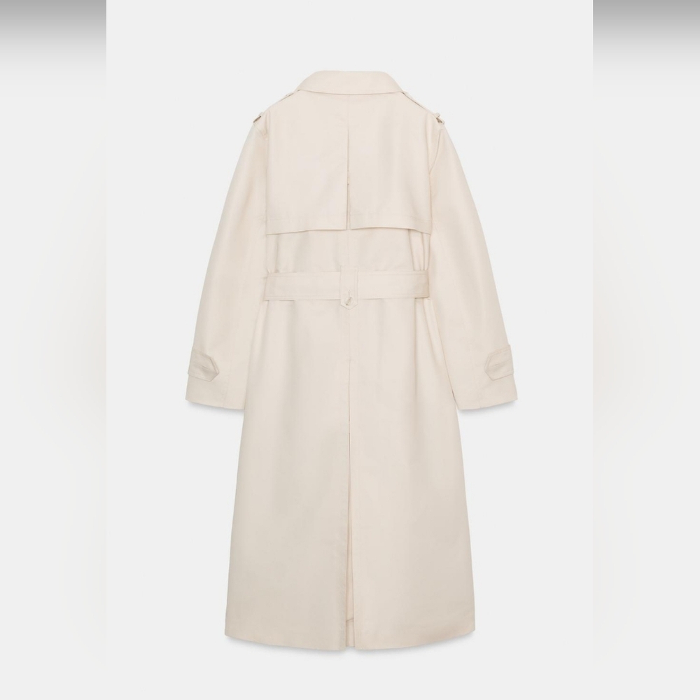 Zara Light Beige Belted Trench Coat ZW Collection - Picture 2 of 7
